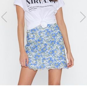 Nasty Gal floral mini skirt